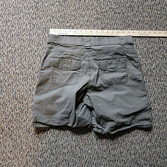 Lee Olive Green Khaki Drawstring Bermuda Shorts Size 8 - Picture 7 of 12